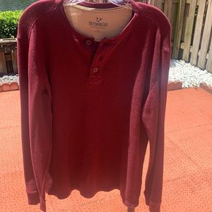 Outdoor Life Burgundy Thermal Shirt